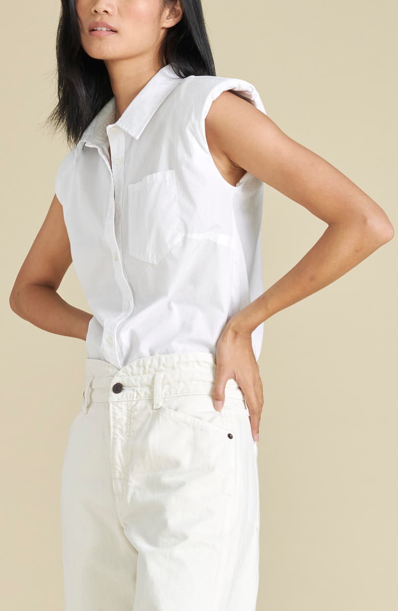 Veronica Beard Kat Strong Shoulder Shirt, Alternate, color,