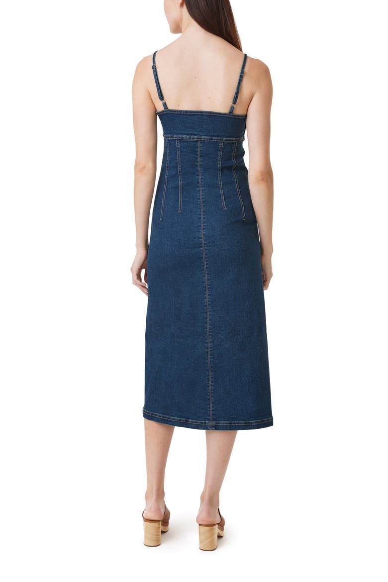 Button-Up Denim Midi Dress, Alternate, color, TIDE