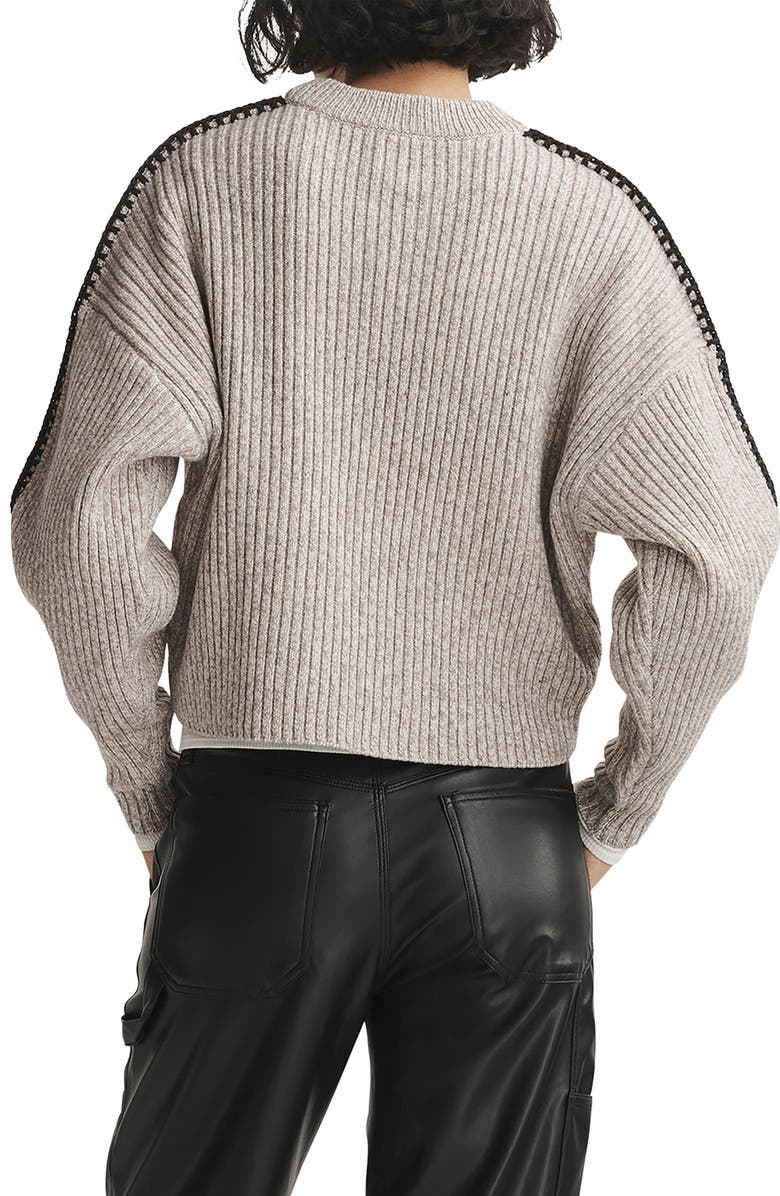 rag & bone Ingrid Crewneck Wool Sweater, Alternate, color, 