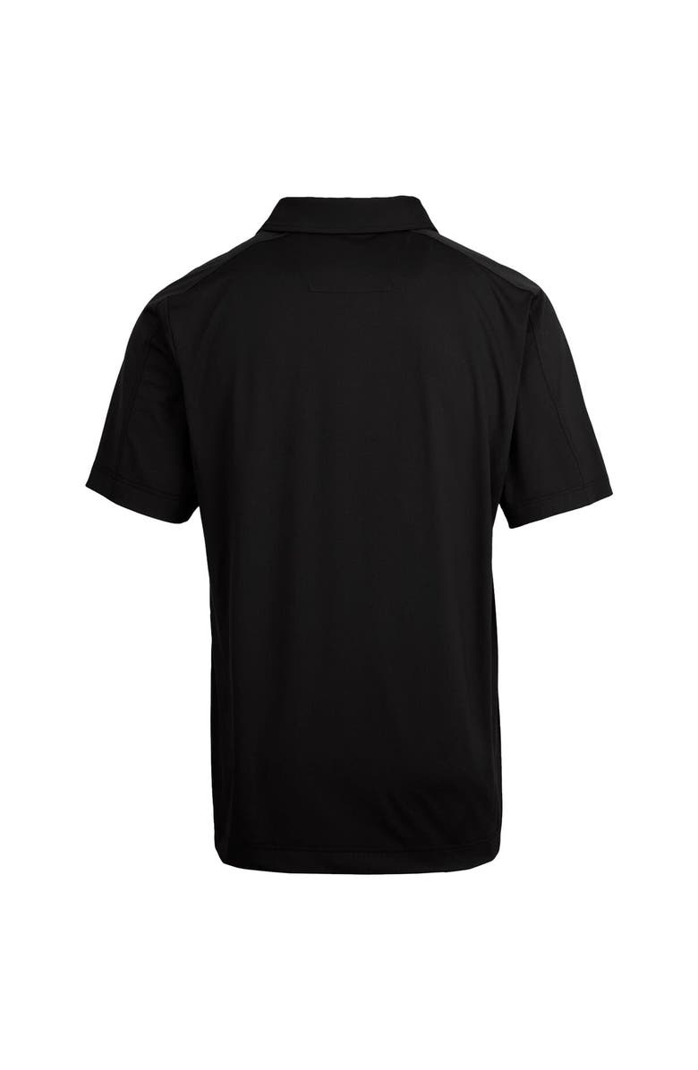 Cutter & Buck Black Marshall Thundering Herd Primary Team Logo Prospect Textured Stretch Polo, Alternate, color, Black