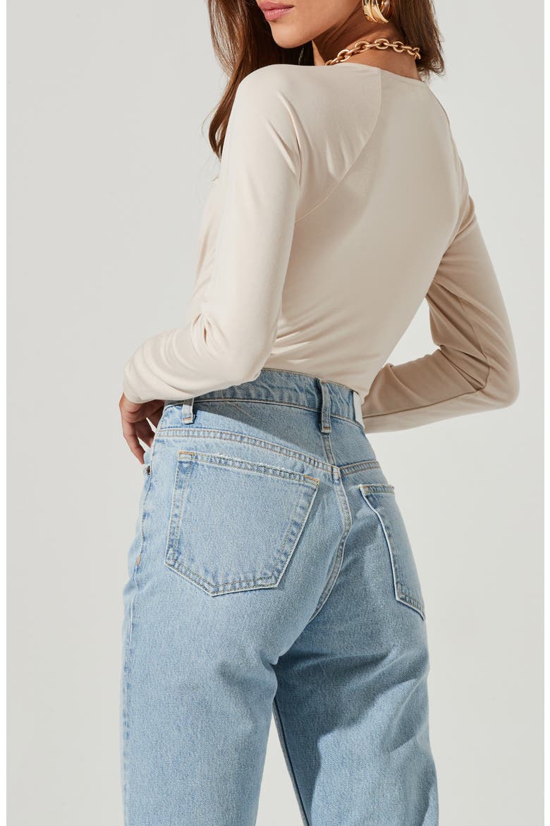 the Label Cutout Bodysuit, Alternate, color, BONE