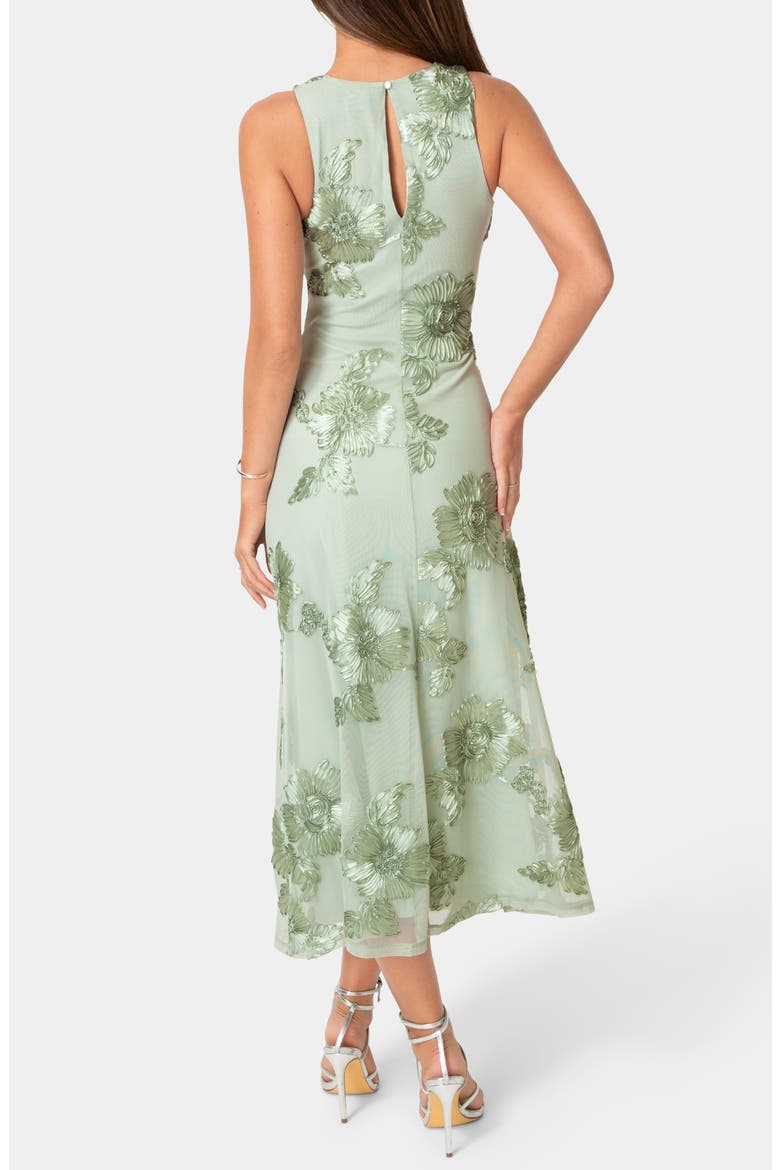 Soutache A-Line Maxi Dress, Alternate, color, SAGE