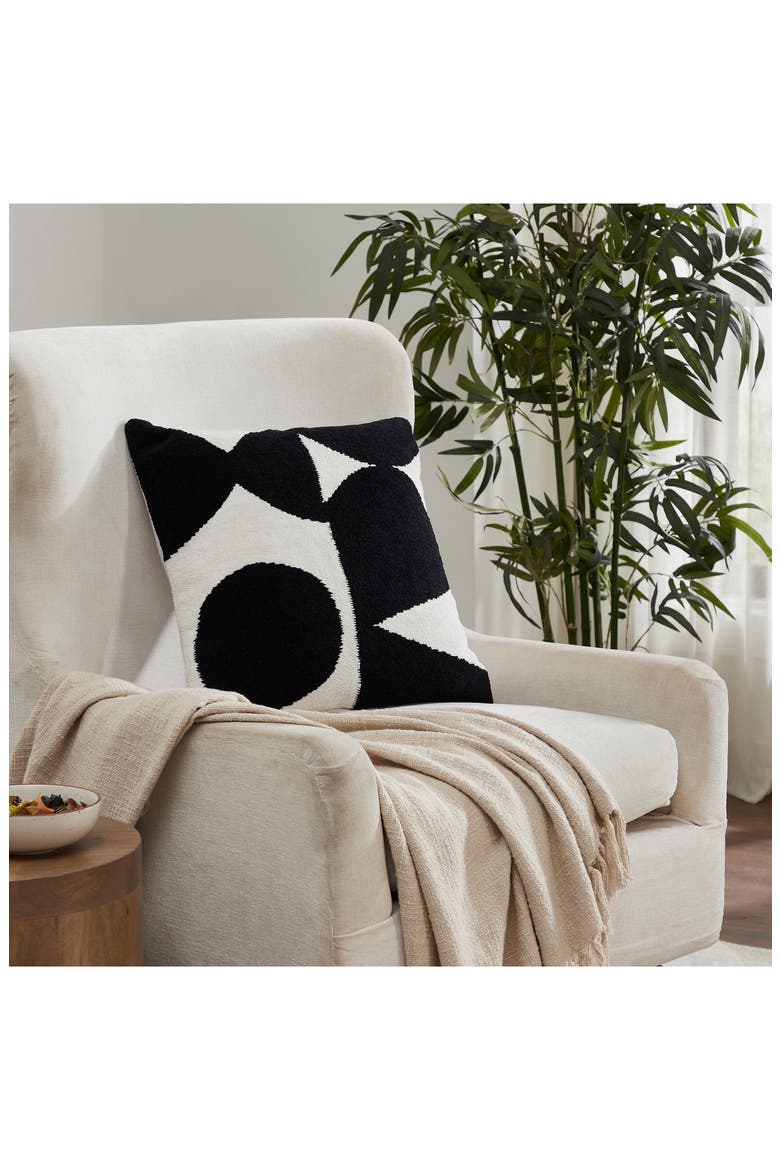 Ferla Accent Pillow, Alternate, color, BLACK