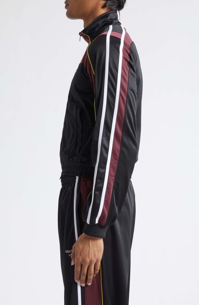 Martine Rose Shrunken Track Jacket, Alternate, color, Black Burgundy