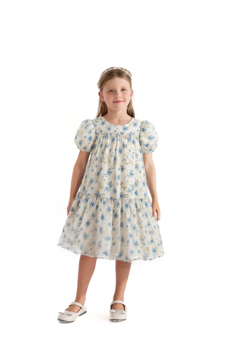 Sweet Cactus Vienna Floral Dress, Main, color, Blue