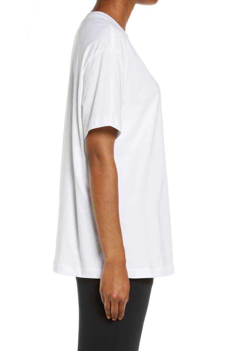 Nike Sportswear Embroidered Floral Swoosh Graphic Tee, Alternate, color,