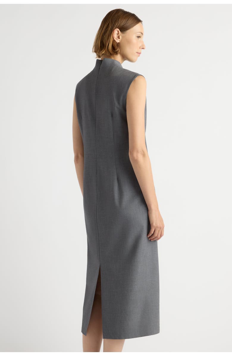 Modern Citizen Amara Gathered-Neck Drape Dress, Alternate, color, Grey