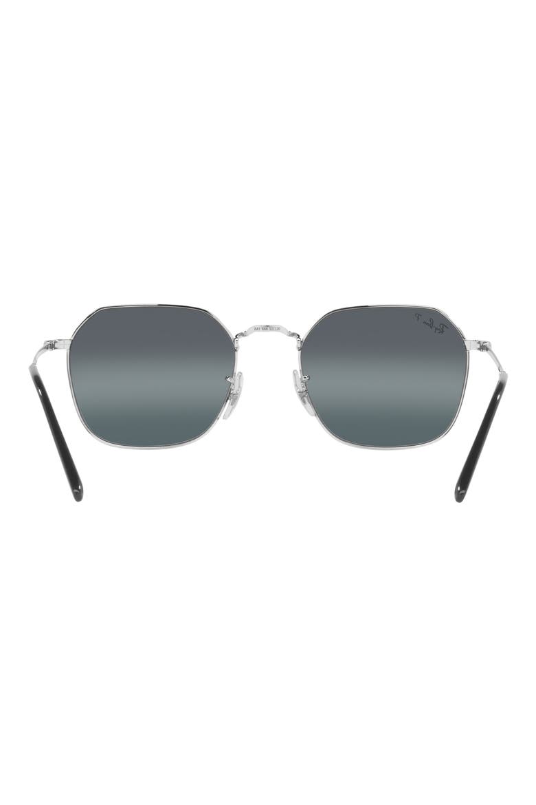 Jim 53mm Mirrored Polarized Irregular Sunglasses, Alternate, color, SILVER