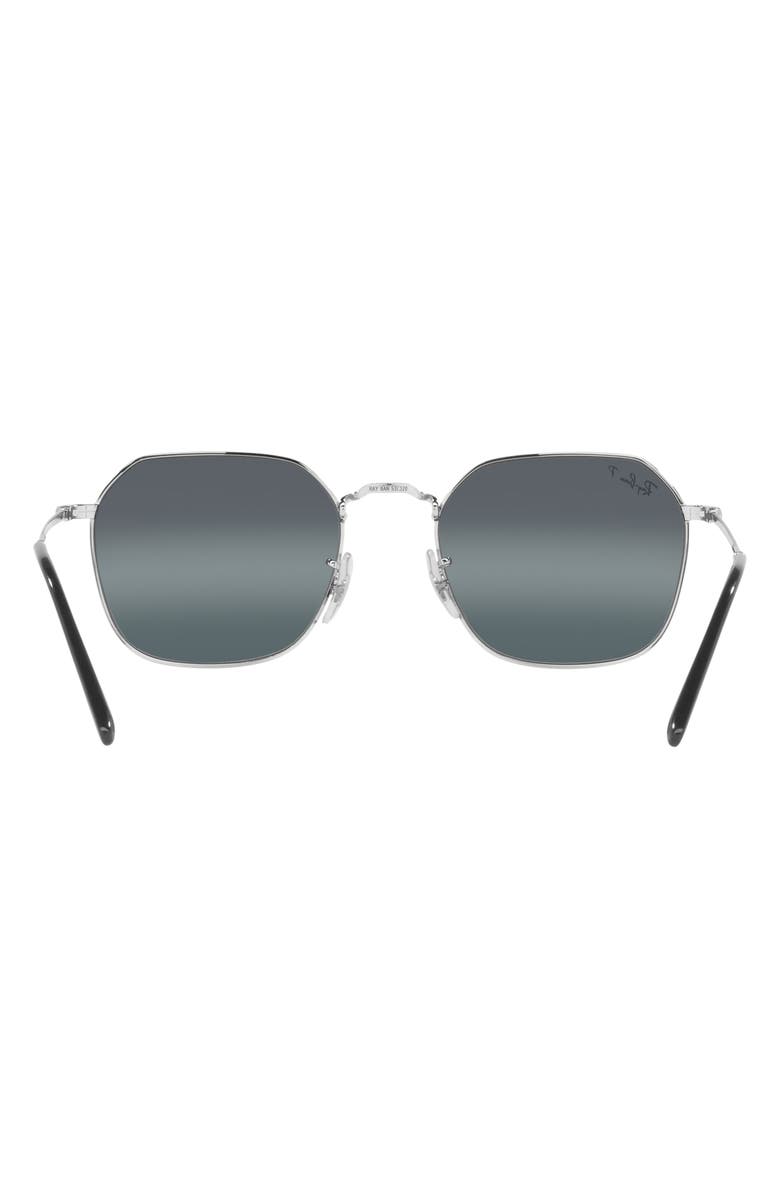 Ray-Ban Jim 53mm Mirrored Polarized Irregular Sunglasses, Alternate, color, Silver