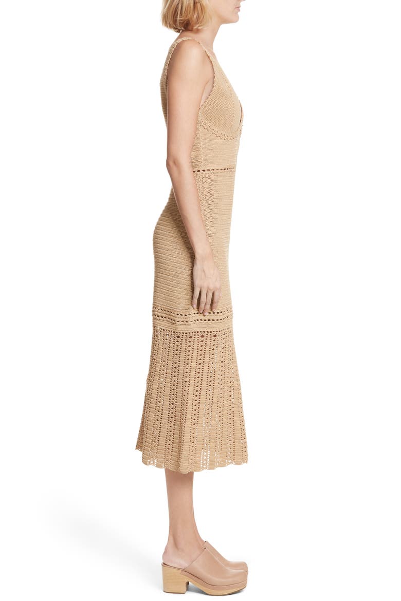 Contender Crochet Dress, Alternate, color, GOLD