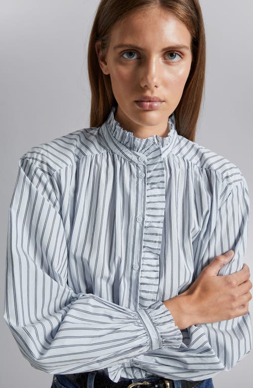 & Other Stories Long Sleeve Button-up Shirt In Blue