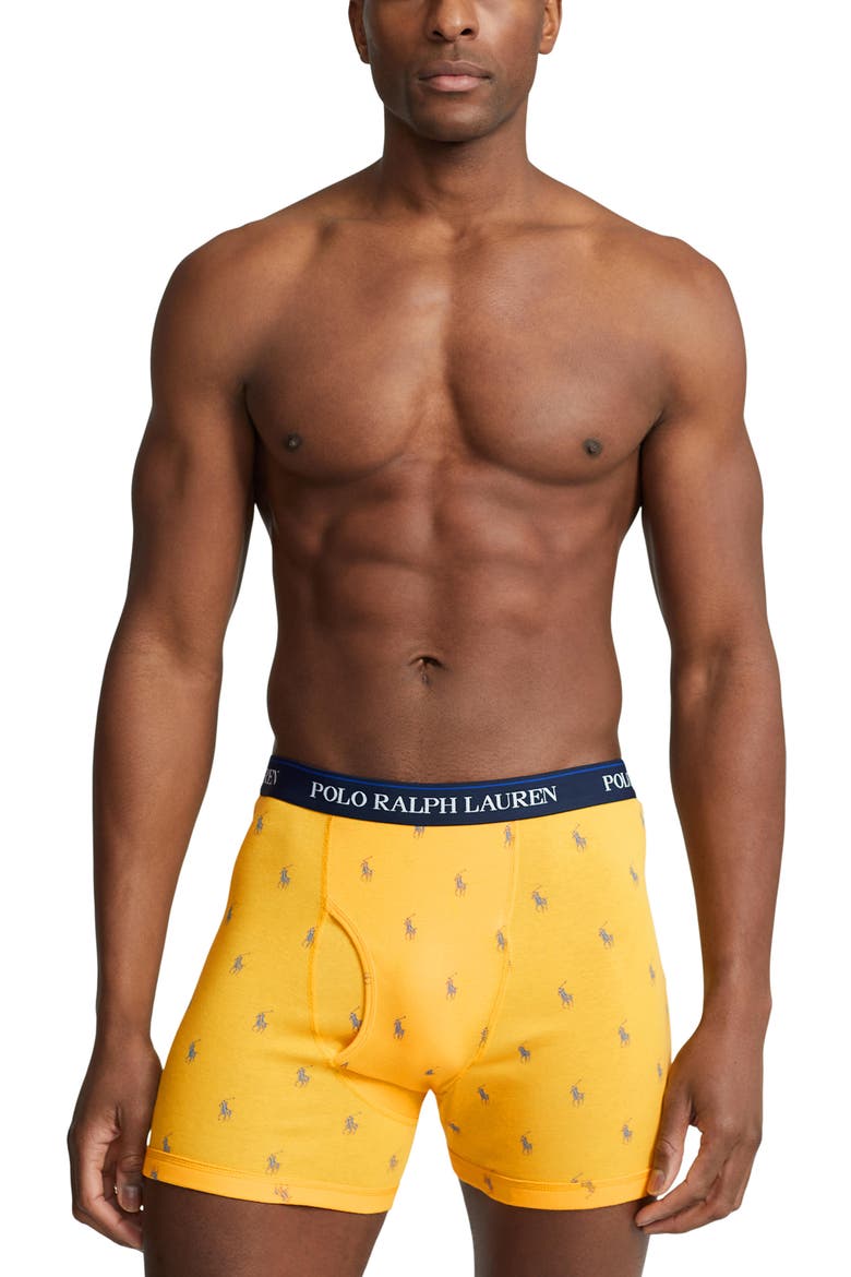 Assorted 3-Pack Cotton Boxer Briefs, Alternate, color, NAVY YELLOW ROYAL