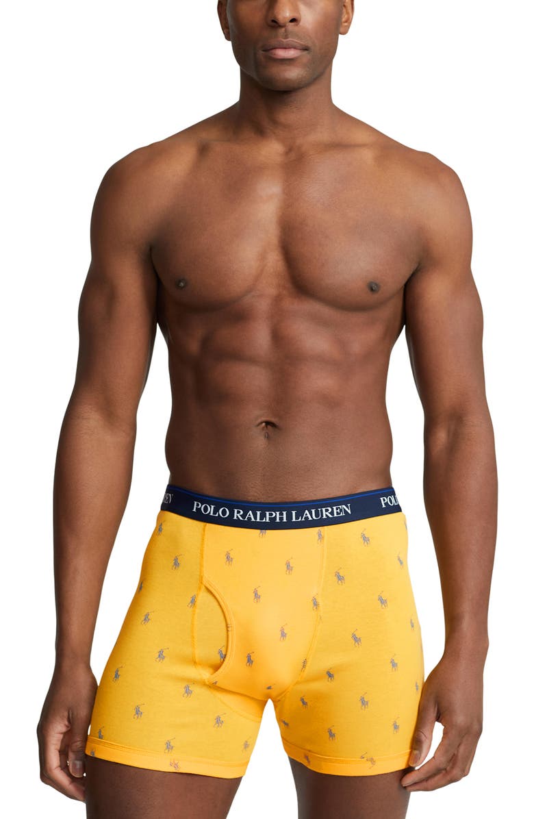 Polo Ralph Lauren Assorted 3-Pack Cotton Boxer Briefs, Alternate, color,
