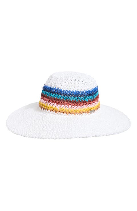 Stripe Straw Panama Hat