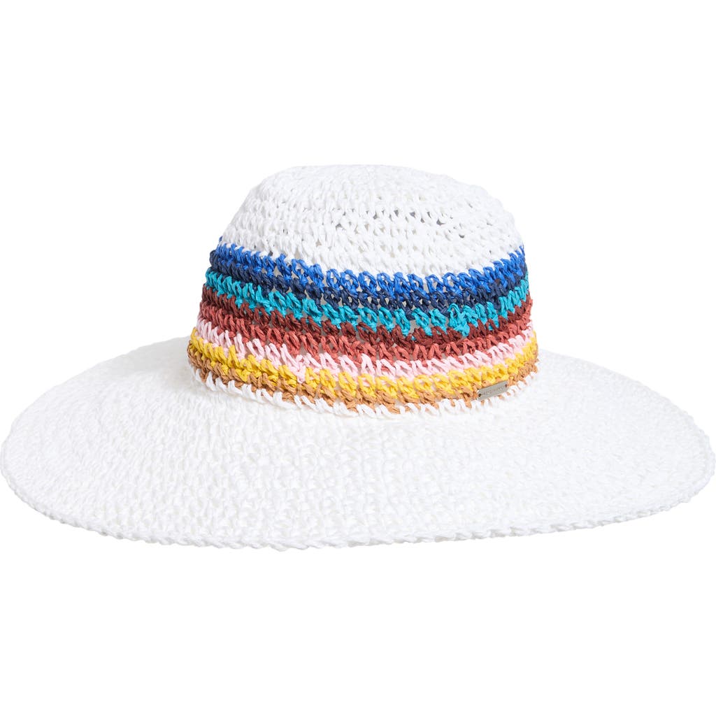 Steve Madden Stripe Straw Panama Hat