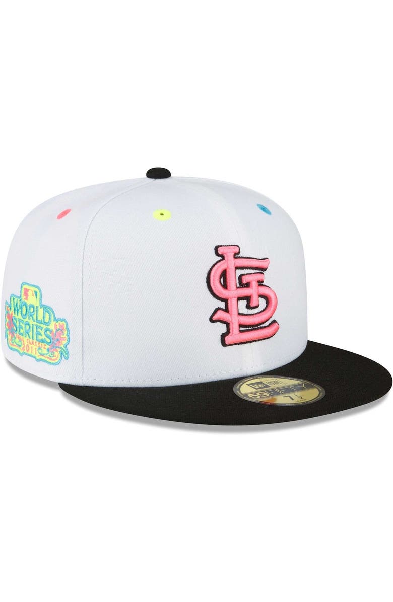 New Era Men's New Era White St. Louis Cardinals Neon Eye 59FIFTY Fitted Hat, Alternate, color, 