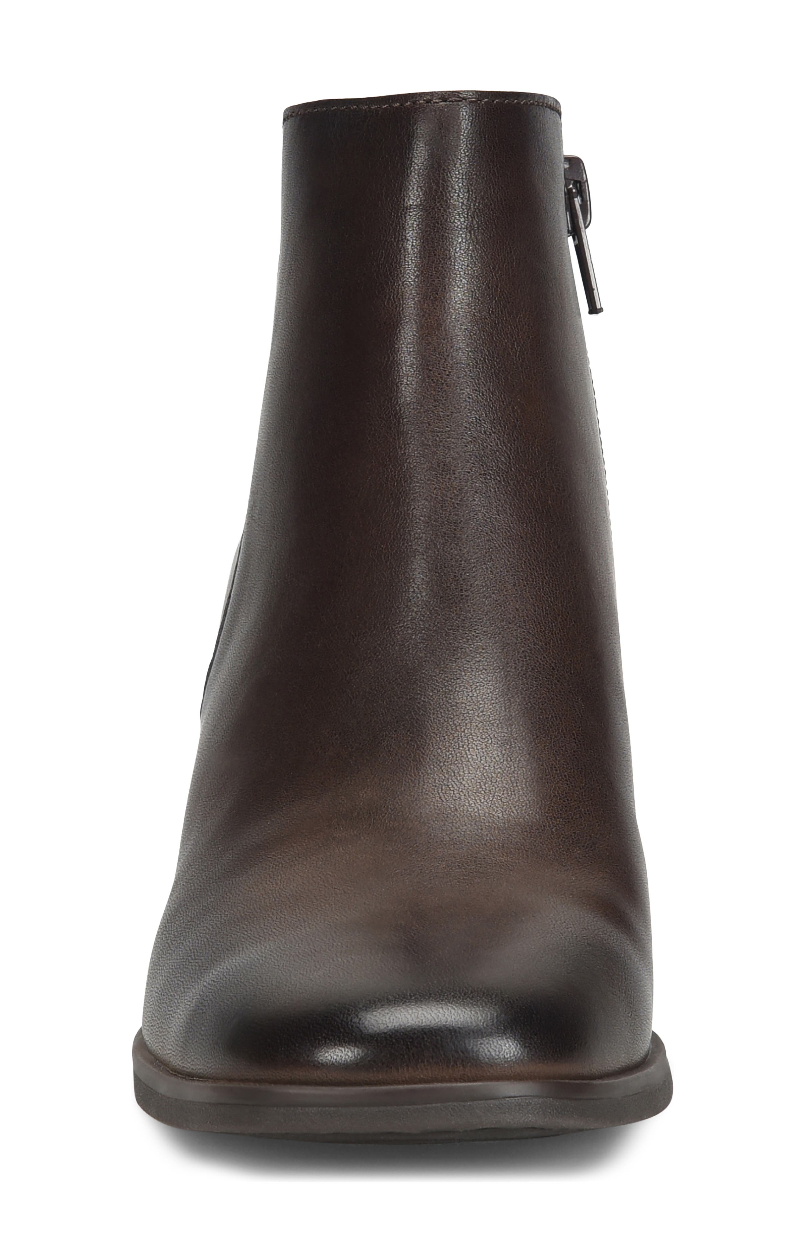 Lisbet Leather Bootie, Alternate, color, CHOCOLATE LEATHER