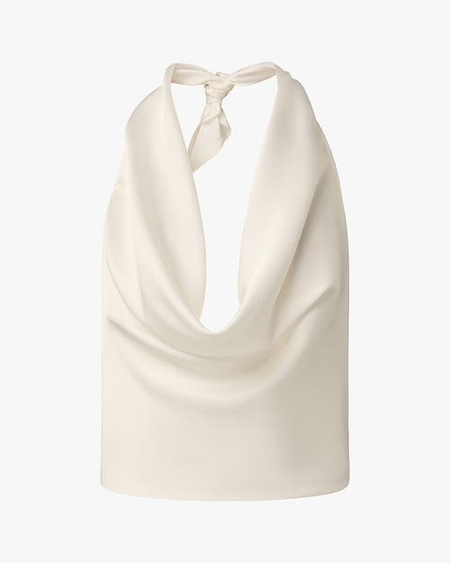 Weworewhat Halter Cowl Neck Top In White