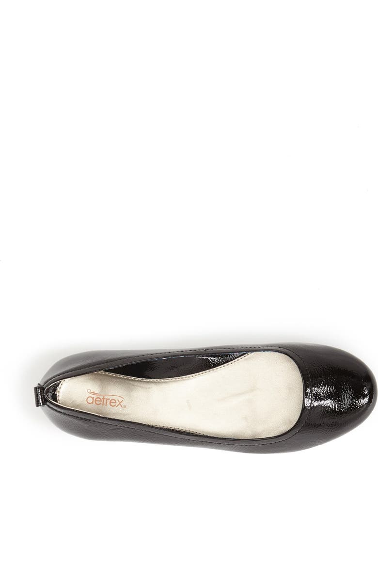 Aetrex 'Erica' Patent Leather Ballet Flat, Alternate, color,