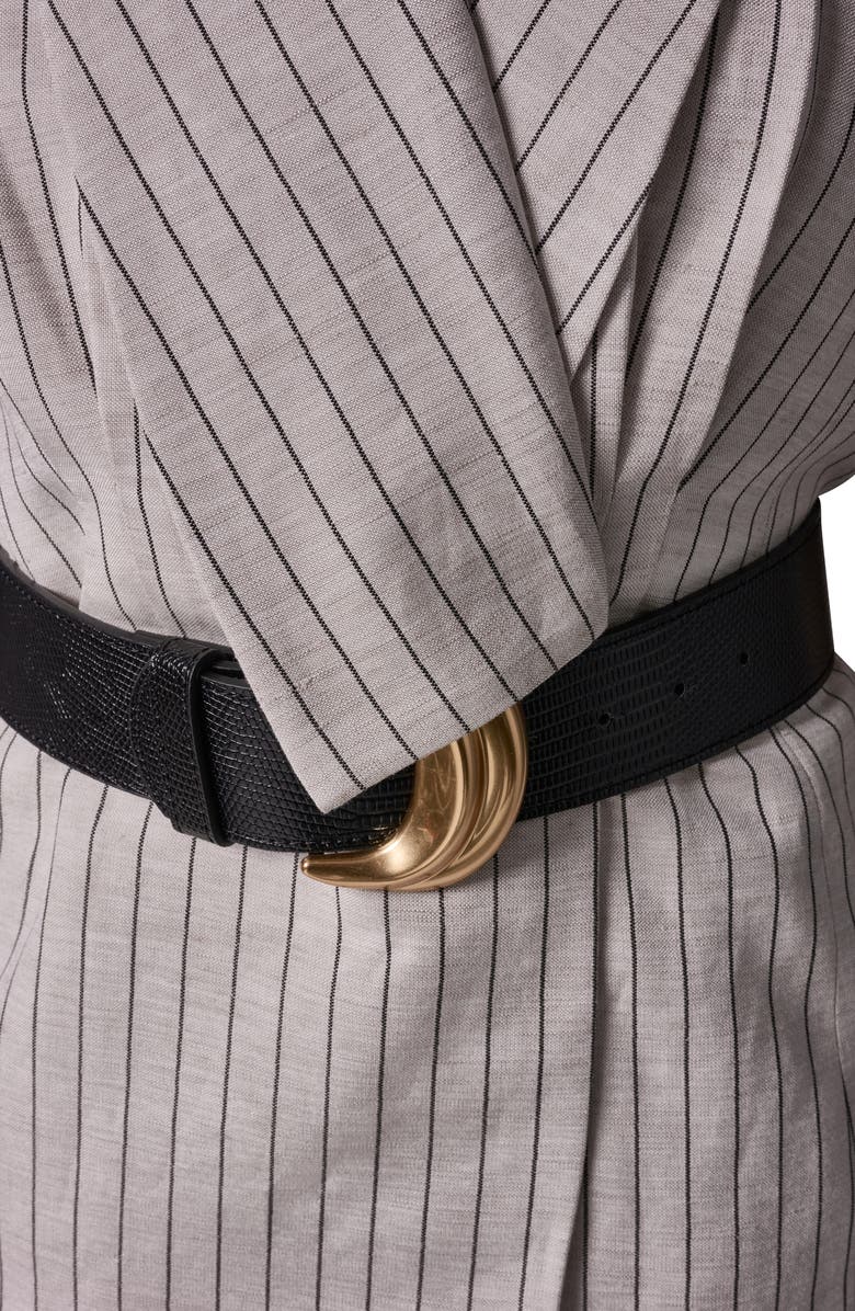 Donna Karan New York Belted Linen Blend Vest, Alternate, color,