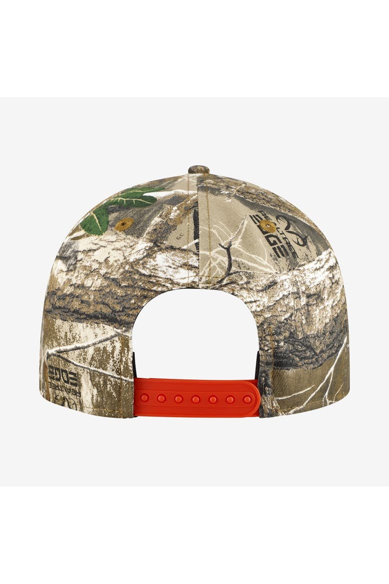 Men's New Era Camo Los Angeles Dodgers Realtree Orange Pop 9FIFTY Snapback Hat, Alternate, color, Camo