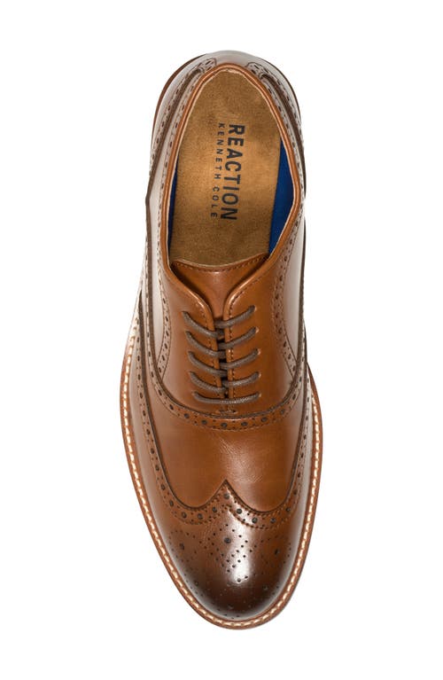 Kenneth Cole Reaction Lance Wingtip Oxford In Brown