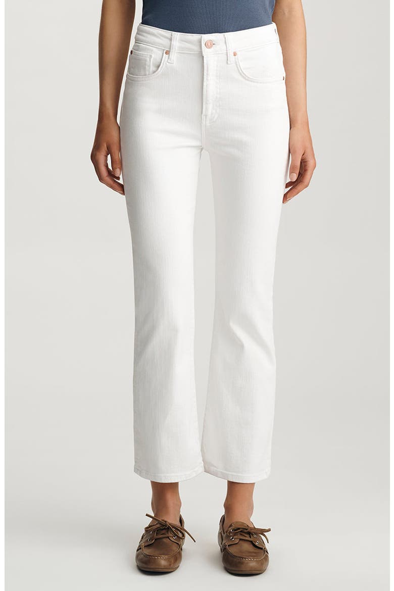 Anika Crop Flare Jeans, Main, color, WHITE FLEX BLUE