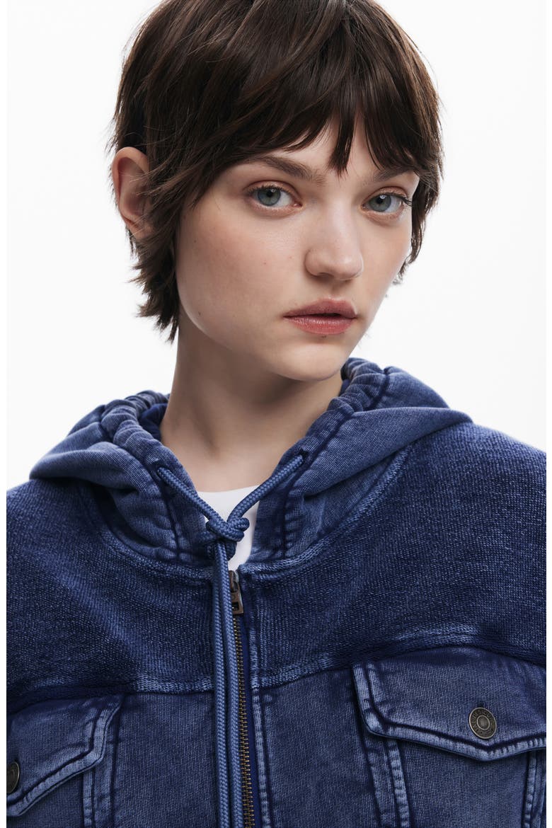 Front Zip Hoodie, Alternate, color, DARK BLUE
