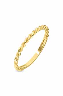 14k Gold Stackable Twisted Ring