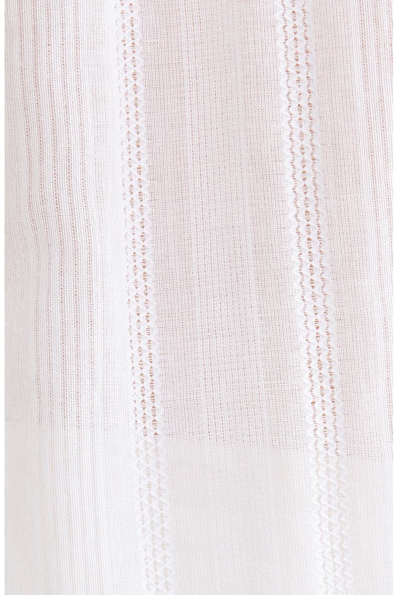 Textured Stripe Cotton Cover-Up Maxi Dress, Alternate, color, WHITE