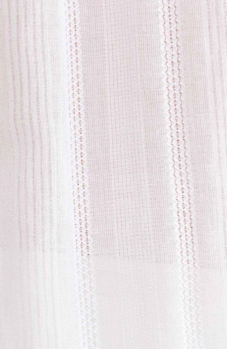 Nordstrom Textured Stripe Cotton Cover-Up Maxi Dress, Alternate, color, White