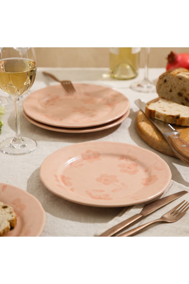 Porto Petals 8.6 Inch Salad Plates Set of 4, Alternate, color, Blush Pink