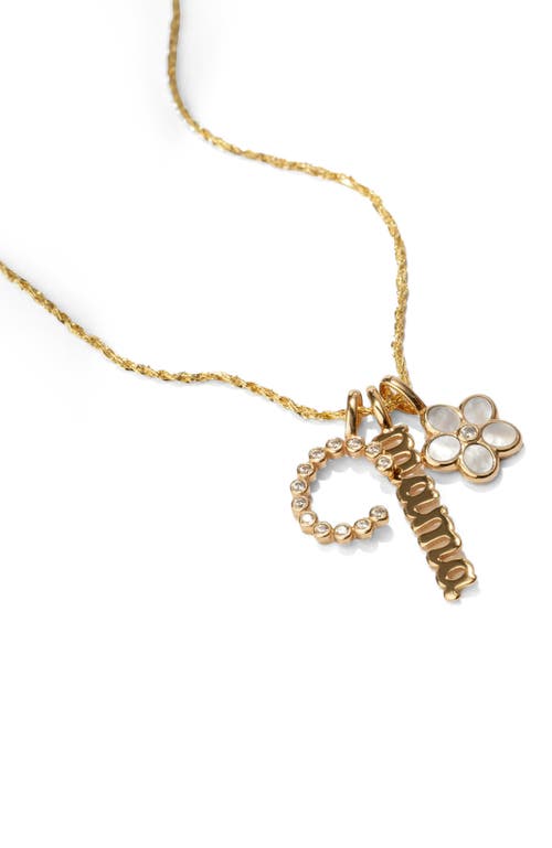 Made By Mary Cz Poppy Charm In Gold