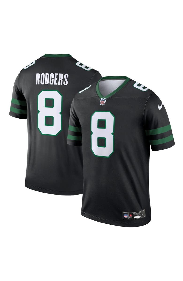 Nike Men's Nike Aaron Rodgers Black New York Jets Alternate Legend Player Performance Top, Alternate, color, Black