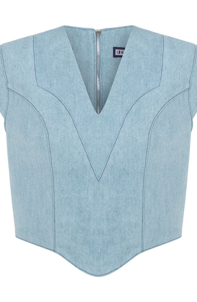 Jendue Marvel V Neck Top, Main, color, Ever Blue