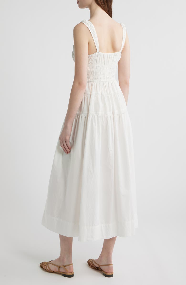 DÔEN Clover Organic Cotton Poplin Tiered Sundress, Alternate, color, Salt