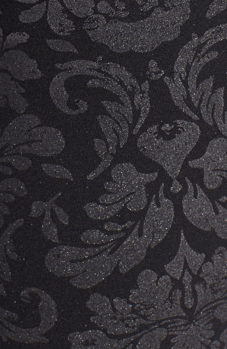 Hue Foiled Ponte Knit Leggings, Alternate, color, 