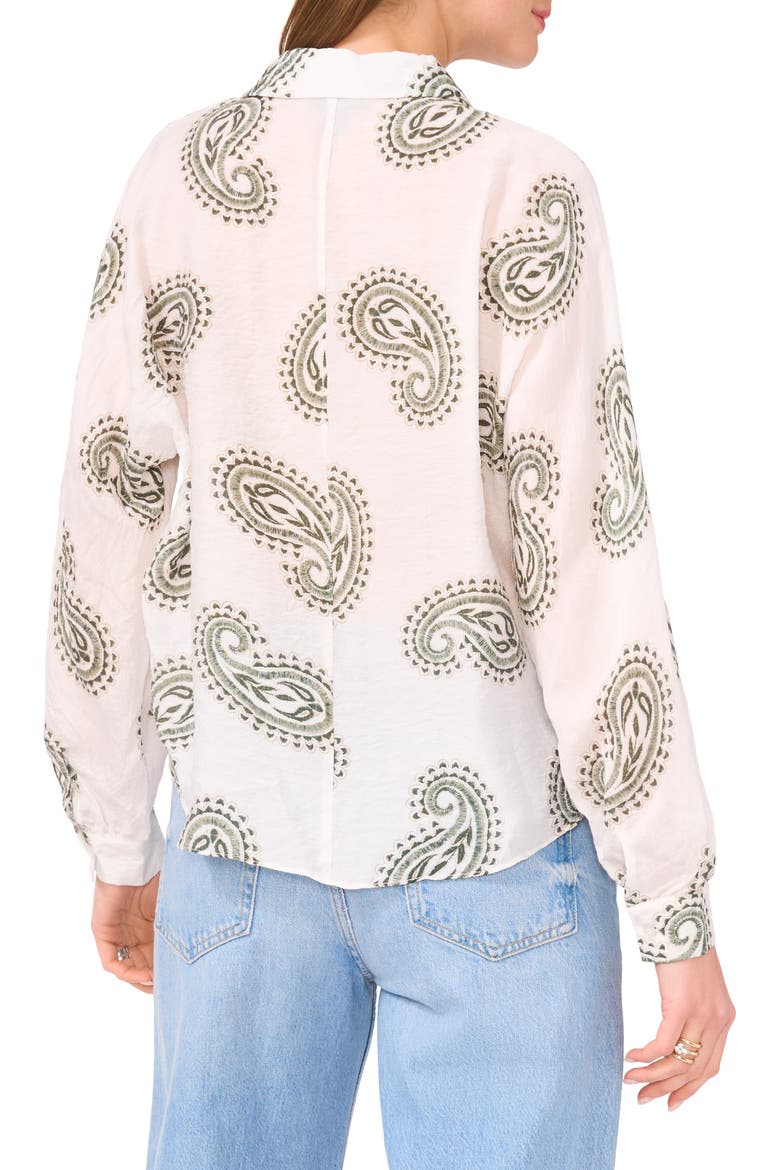 Long Sleeve Tie Hem Button-Up Shirt, Alternate, color, CLOVER PRINT