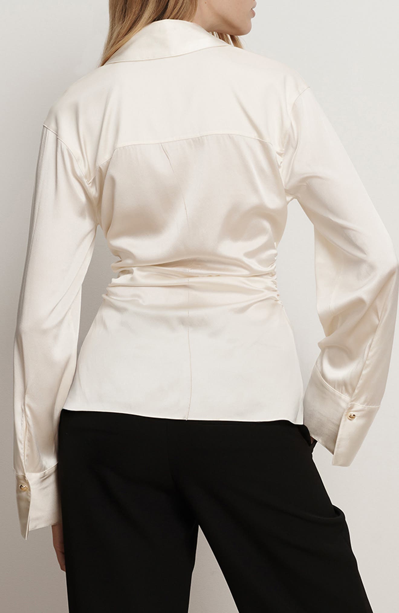 Shiona Ruched Silk Blend Shirt - image 2