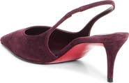 Christian Louboutin Miss Z Suede Pointed Toe Slingback Pump