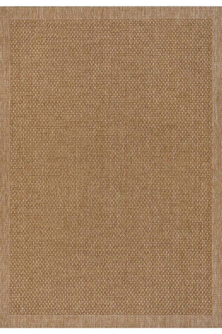 Luma Boho Easy Jute Coastal Border Solid Indoor/Outdoor Area Rug, Main, color, Natural