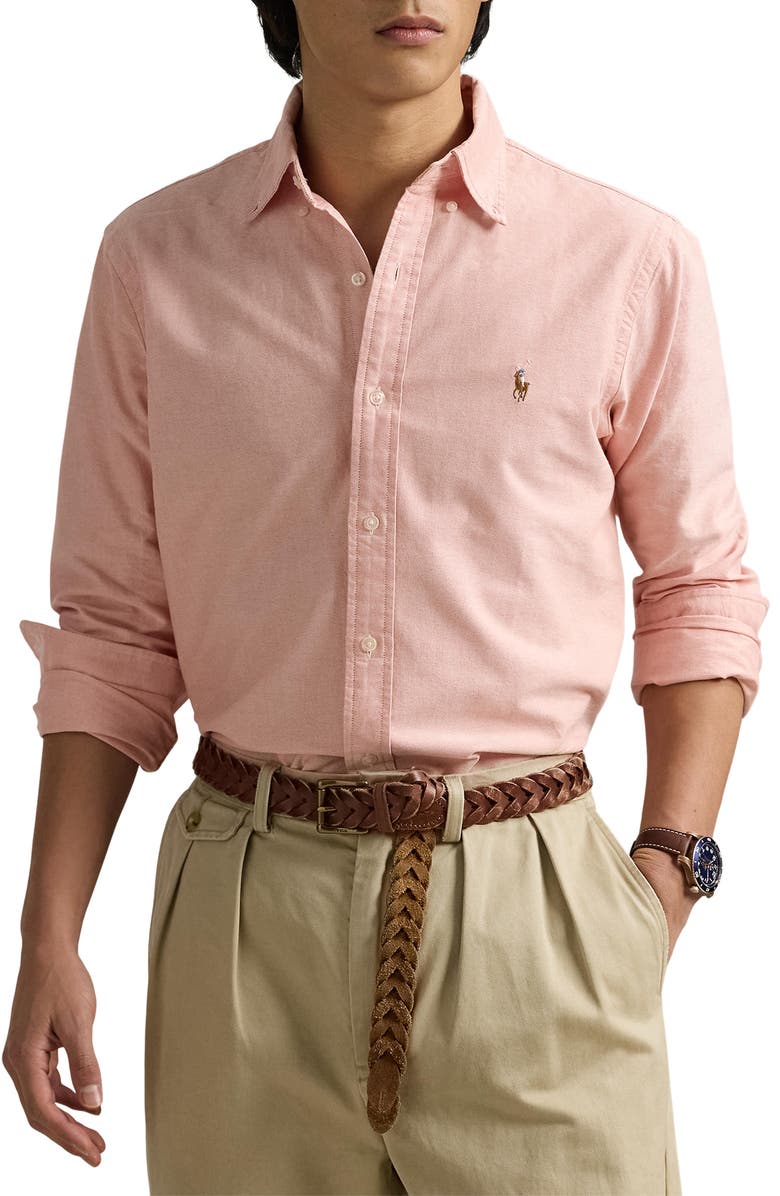Polo Ralph Lauren Classic Fit Cotton Oxford Button-Down Shirt, Main, color, Kona Orange
