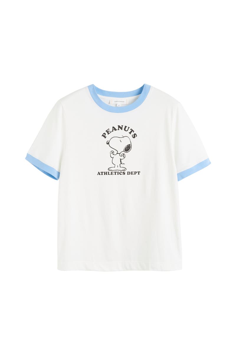 Chinti & Parker Snoopy Athletics Graphic Cotton Tee, Alternate, color, Cream