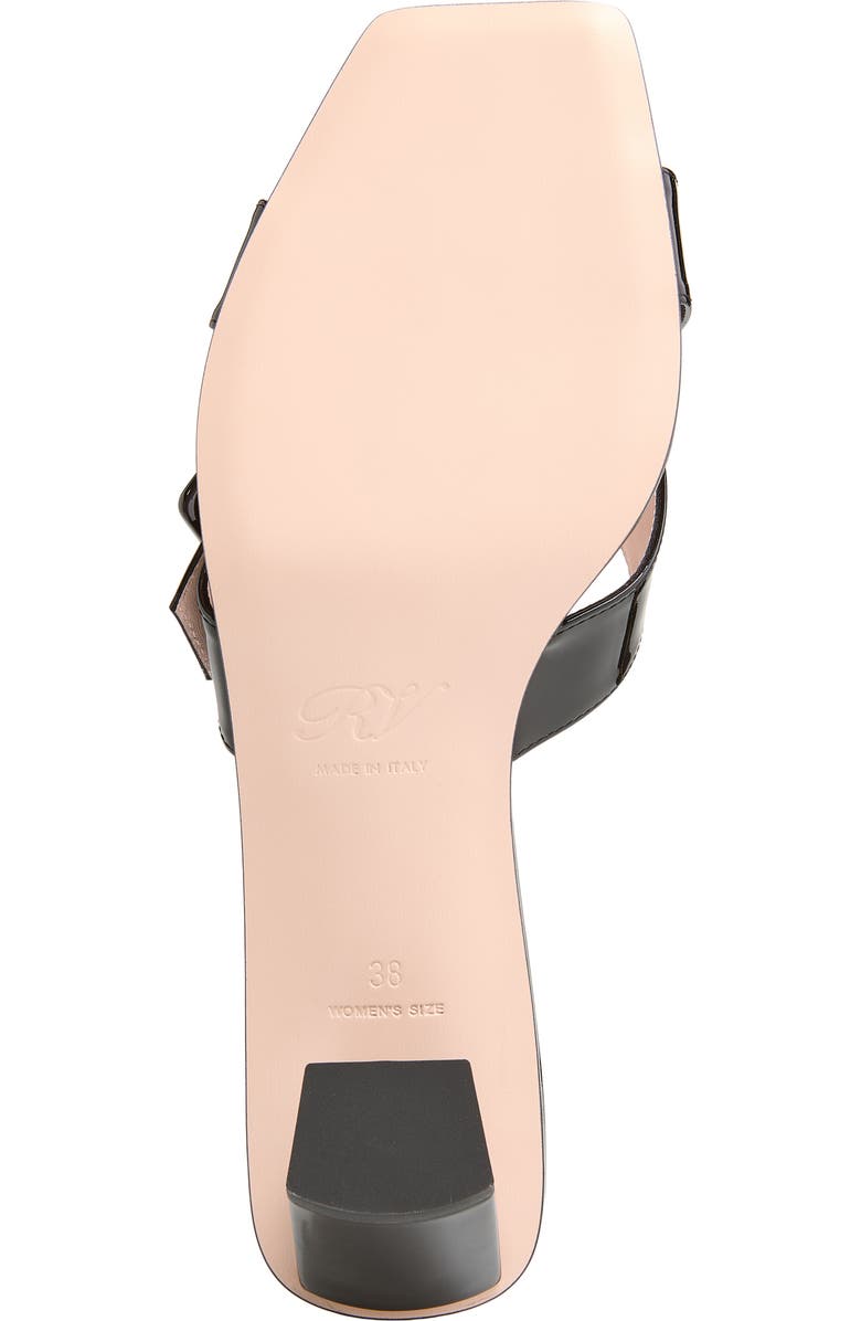 Roger Vivier Belle Vivier Crisscross Strap Block Heel Sandal, Alternate, color, Nero