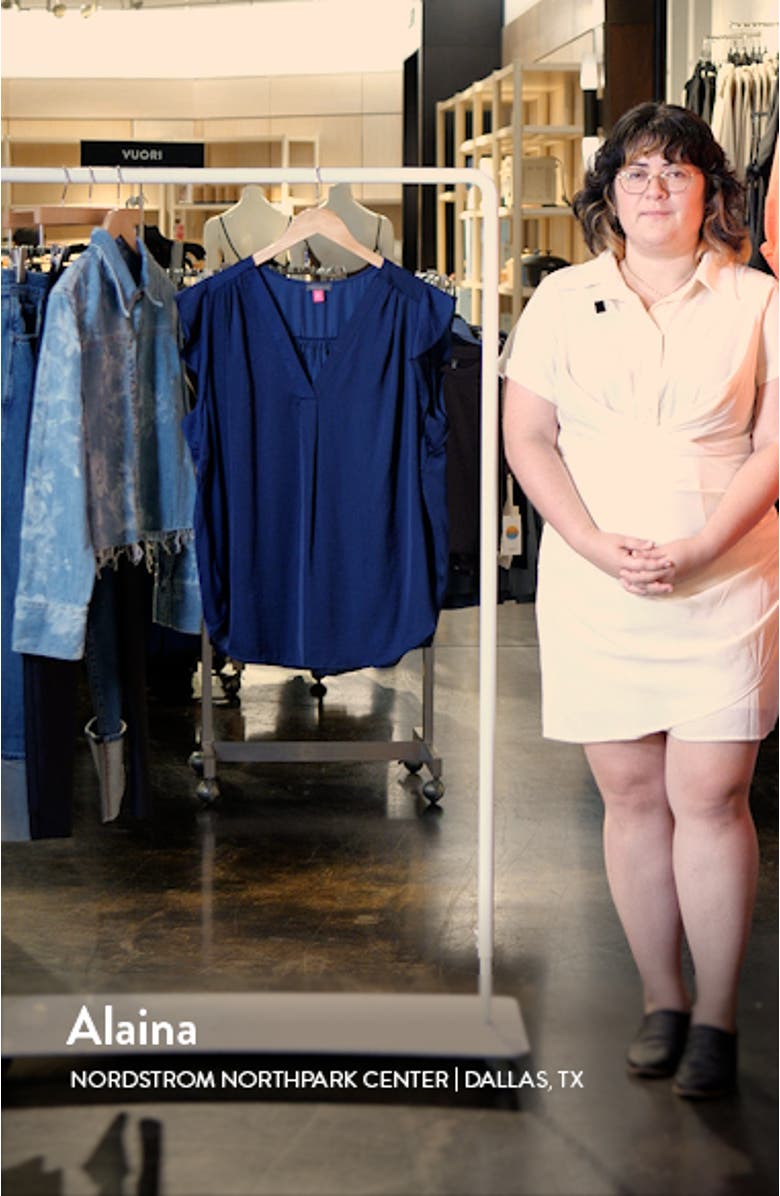 Ruffle Shoulder Sleeveless Blouse, sales video thumbnail