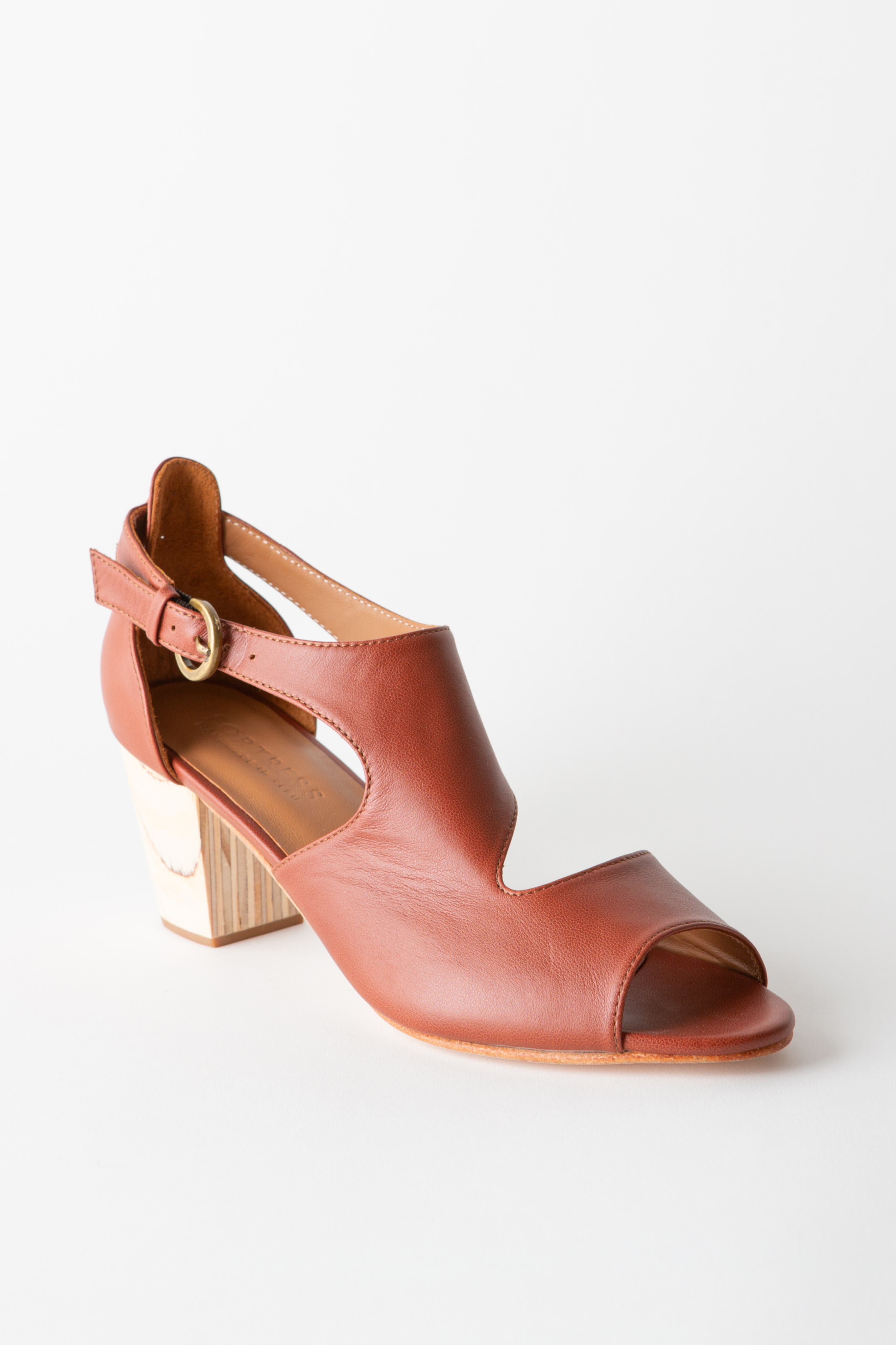 Fortress Victoria Naya Open Toe Pump, Main, color, Cedar Nappa