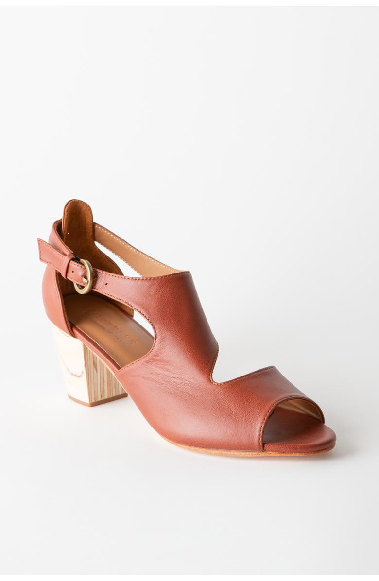 Fortress Victoria Naya Open Toe Pump, Main, color, Cedar Nappa