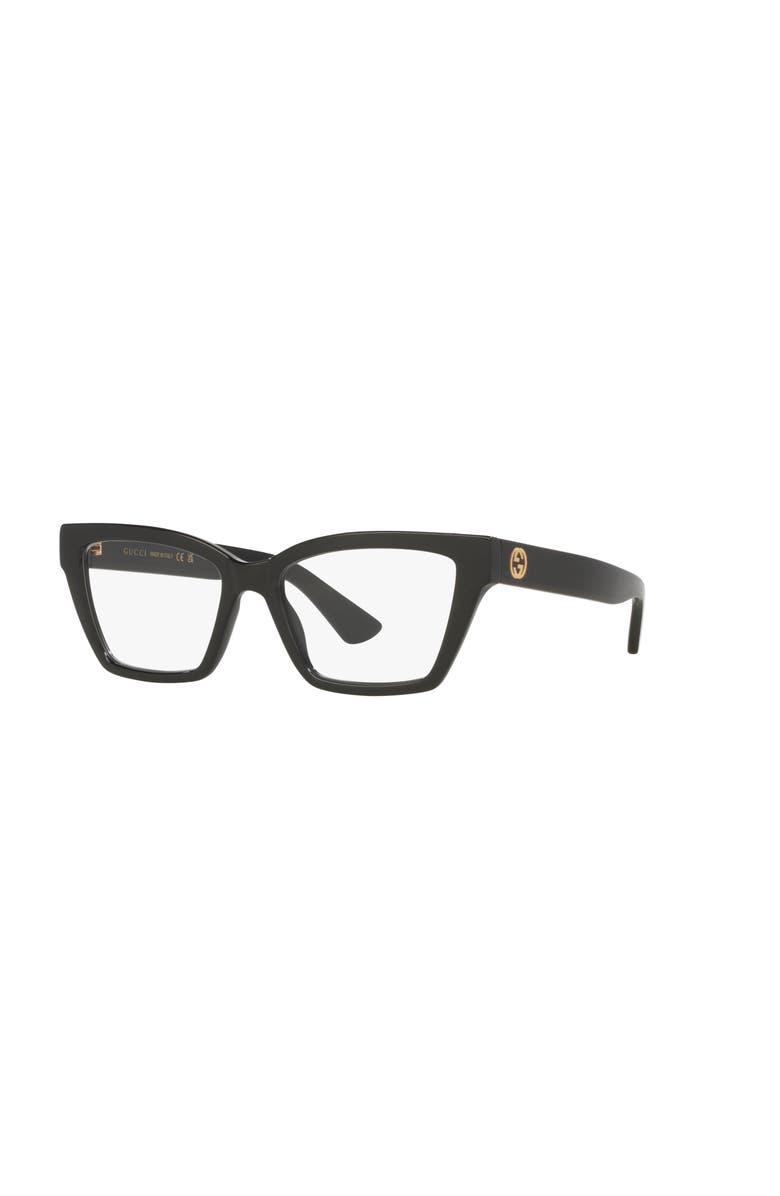 Gucci 53mm Cat Eye optical glasses, Main, color, Black