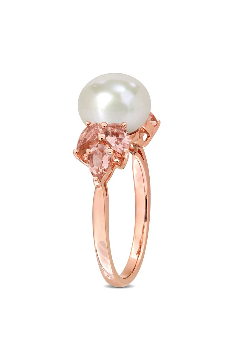 Julianna B. Cultured Pearl & Morganite Cocktail Ring 14k, Alternate, color, Morganite
