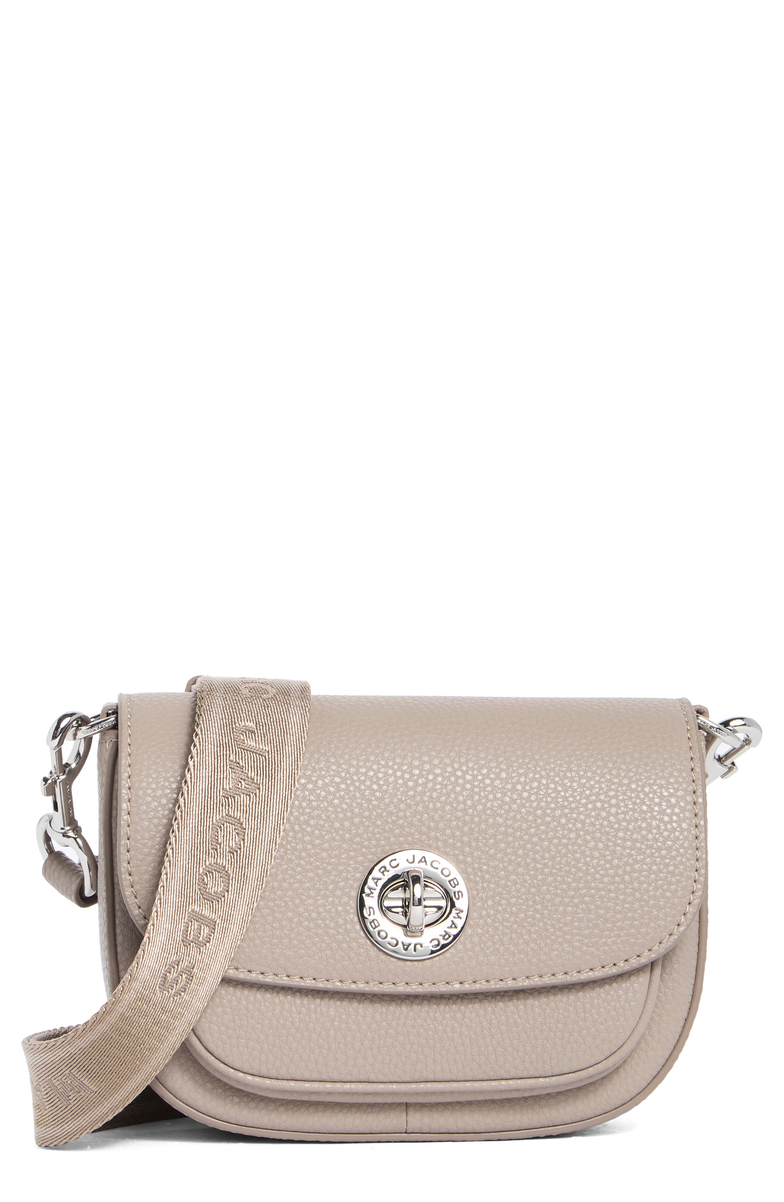Signet Turn Lock Leather Saddle Bag